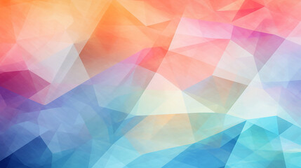 Obraz premium Abstract Elegance: Soft Color Palette in Triangle-Based Polygon Art Composition
