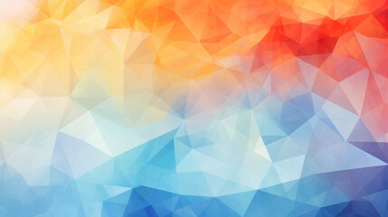 Fototapeta premium Abstract Elegance: Soft Color Palette in Triangle-Based Polygon Art Composition
