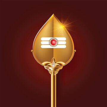 Vector illustraion of Hindu God Murugan weapon Vel also called spear