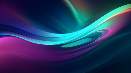 Naklejka premium neon abstract background with waves