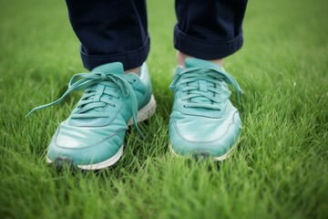 child walking on grass