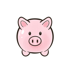 pig cartoon isolated background 