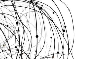 Motion of digital data flow. Communication and technology network concept with moving lines and dots