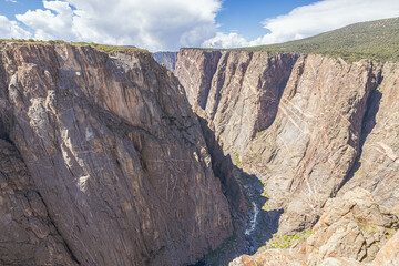 The Black Canyon of the Gunnison in the direction of the Painted Wall seen from Chasm View on the...