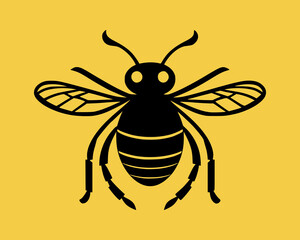 illustration of a bee, Honey Bee Vector illustration silhouette image icon