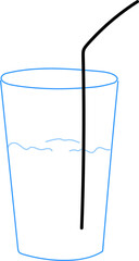 Fototapeta na wymiar Hand drawn drink illustration on transparent background. 