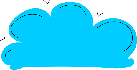 Comic speech bubbles illustration on transparent background.
