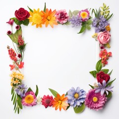 Obraz premium frame made of flowers