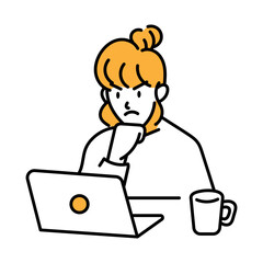 business woman with laptop