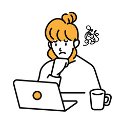 business woman with laptop