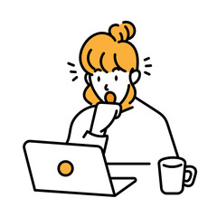 business woman with laptop