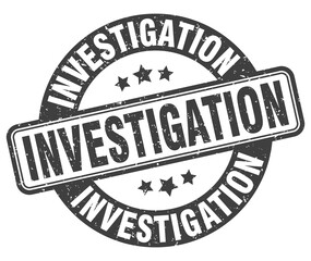 investigation stamp. investigation label. round grunge sign