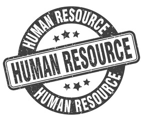 human resource stamp. human resource label. round grunge sign