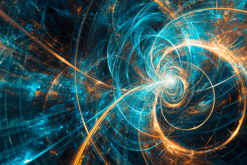 Abyss of Time: Abstract Journey through the Universe and Black Holes