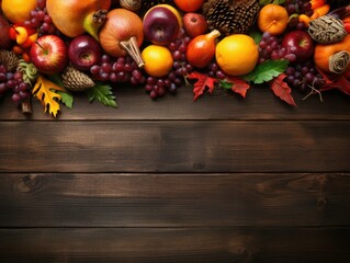 Herbs, spices, vegetables ingredients on rustic wooden table copy space background, top view.