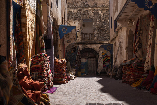 Colorful streets of Essaouira, Morocco