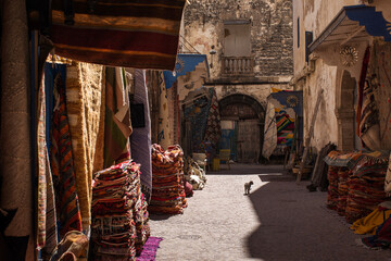 Colorful streets of Essaouira, Morocco