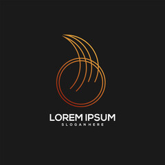 golden shape logo design