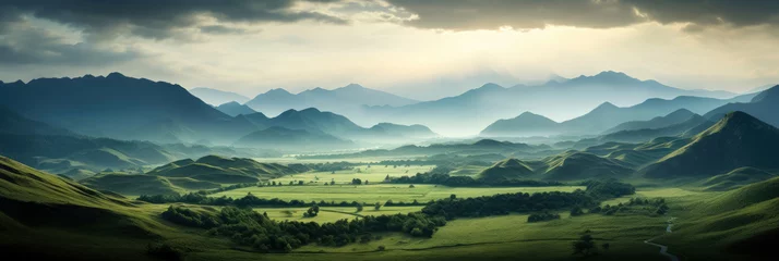 Foto op Plexiglas A beautiful panorama landscape © Zerbor