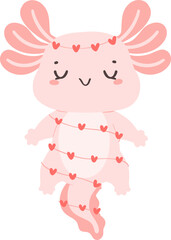 Obraz na płótnie Canvas Axolotl Valentine