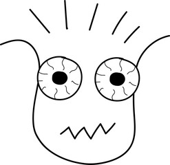 Halloween illustration on transparent background.
