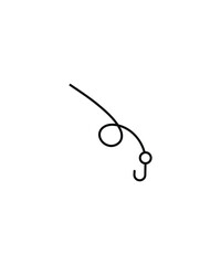 fishing hook icon, vector best line icon.
