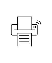 printer icon, vector best line icon.
