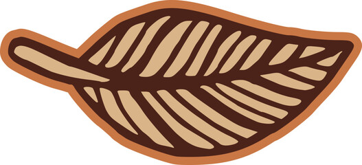 Autumn Leaf Line Art Drawing