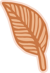 Autumn Leaf Line Art Drawing