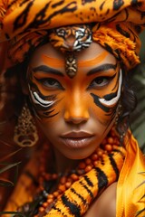 woman in carnival mask