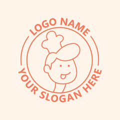 simple concept character food logo suitable for businesses and shops