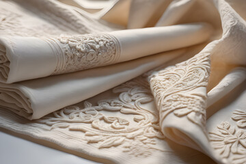 Dear sets of linen tablecloths with rich embroidery