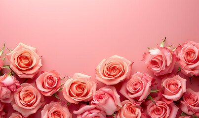 Obraz premium rose flower background,Generative AI 