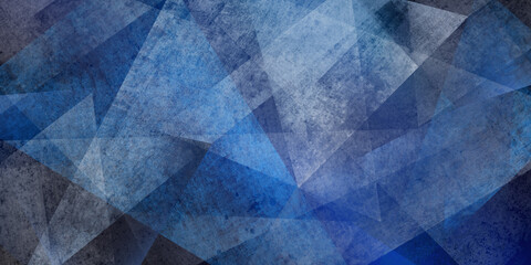 Blue abstract background with stripes and triangle shapes in modern geometric pattern design