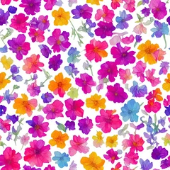 Schilderijen op glas Flowers. Abstract seamless pattern. AI generated. © homeworlds