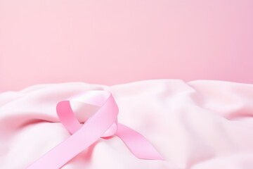 Women health. Pink ribbon. Symbol of breast cancer awareness.