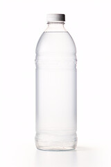 Plastic water bottle isolated on white background