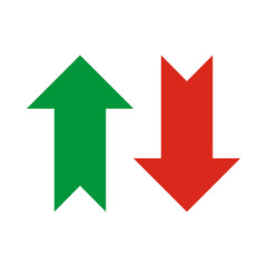 Up Down Green Red Bookmark Arrows