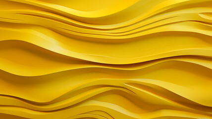 Obraz premium bright yellow volumetric lines wall silk stucco.
