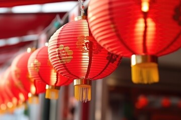 Fototapeta premium Chinese lanterns festival, happy Chinese New Year