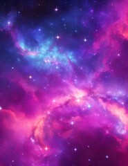 Obraz premium Colorful Galaxy Clouds In Space | Blue and Purple Colored Background Wallpaper | AI Generated