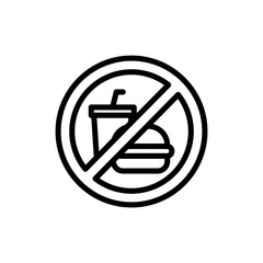 no junk food icon or logo design isolated sign symbol vector