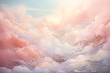 Fototapeta premium Abstract background with pink clouds 