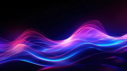 Foto op Plexiglas digital wave futuristic background illustration design modern, vibrant energy, dynamic vibrant digital wave futuristic background © vectorwin