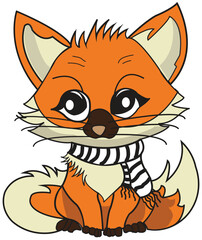 A cute orange fox .