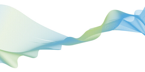 Abstract technology wavy lines pattern on white background. Abstract colorful blend wave lines curve and motion background. White background mesh abstract, vector gradient line modern soft blend.