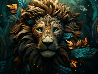 Colorful Lion illustration