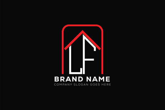 LF letter creative real estate vector logo design . LF creative initials letter logo concept. LF house sheap logo