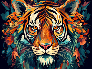 Colorful Tiger illustration