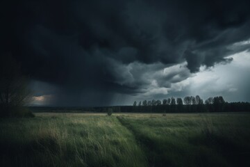 storm clouds over lake